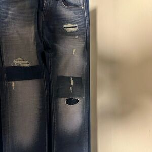 A/X Armani Exchange Dark Blue Distressed Jeans